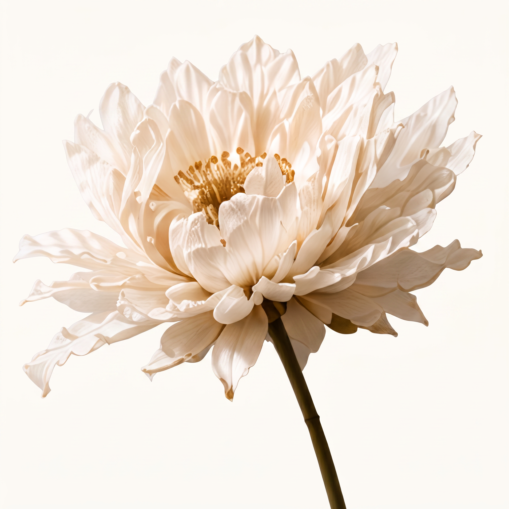 A pale chrysanthemum in soft daylight